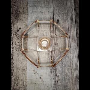 Pink Fostoria Depression Glass Candle Holder